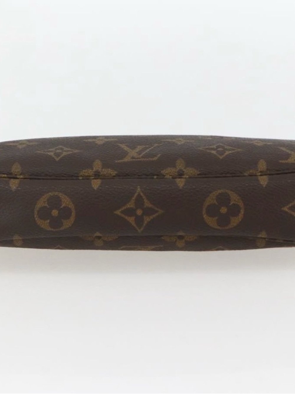 Louis Vuitton Monogram Pochette Shoulder Bag in Brown with Tan Strap - Picture 10 of 16